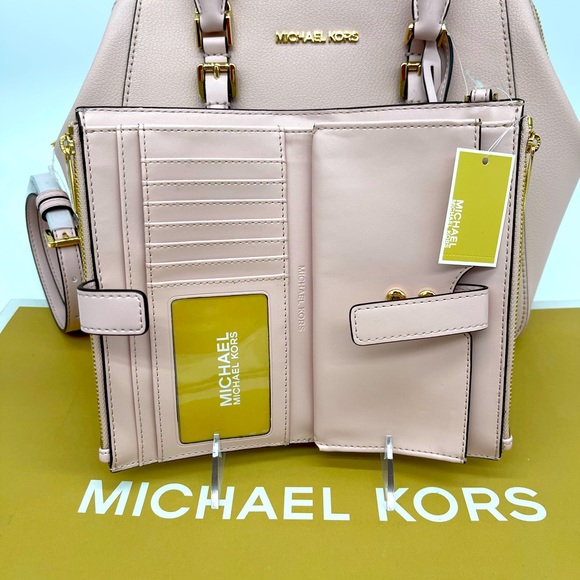 Michael Kors Charlotte Satchel & Double Zip Wallet - Picture 3 of 13